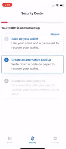 STEP 11. Click on Create an Alternative Backup.