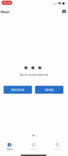 To receive Bitcoin:  Open the Muun Wallet.  Tap the Receive button on the home screen.
